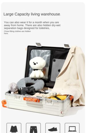 Valise Rigide à Roulettes en Aluminium – Image 3