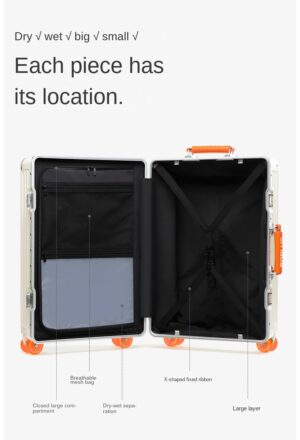 Valise Rigide à Roulettes en Aluminium – Image 4