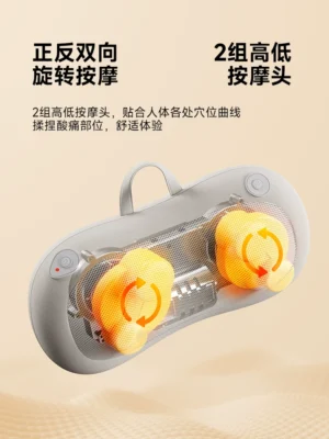 联想颈椎按摩器腰部背部肩膀颈部按摩仪全身多功能家用脖子揉捏枕 – Image 2