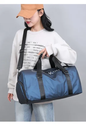 Waterproof Sports Fitness Bag Gym Handbag Swimming Training Shoulder Bags Outdoor Yoga Tote with Dry Wet Pocket and Shoes Pouch – Image 20