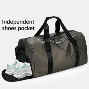 Waterproof Sports Fitness Bag Gym Handbag Swimming Training Shoulder Bags Outdoor Yoga Tote with Dry Wet Pocket and Shoes Pouch – Image 3