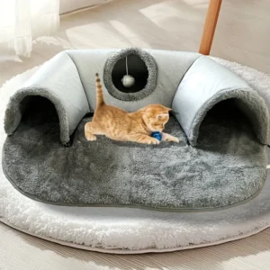 Tunnel Lit 3-en-1 pour Chat – Chaud & Ludique